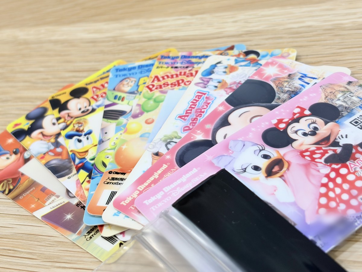 10年分の年間パスポート。1年ごとに更新するので、自然とデザインが変わっていきました